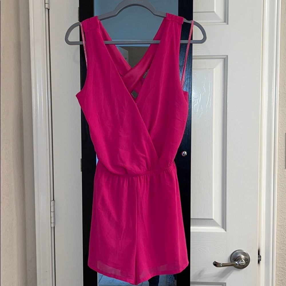 Hot pink romper